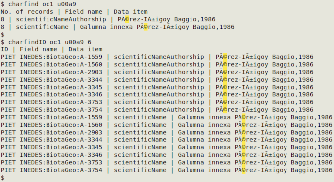 charfind commands 1